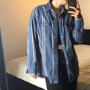 Vintage Wrangler Stripped Denim Shirt